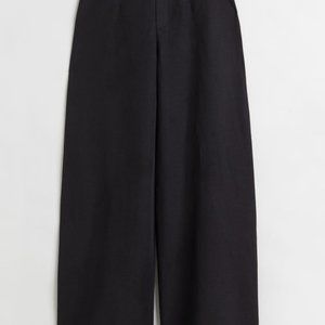 H&M Dressy Linen-blend Wide Leg Pants NWT